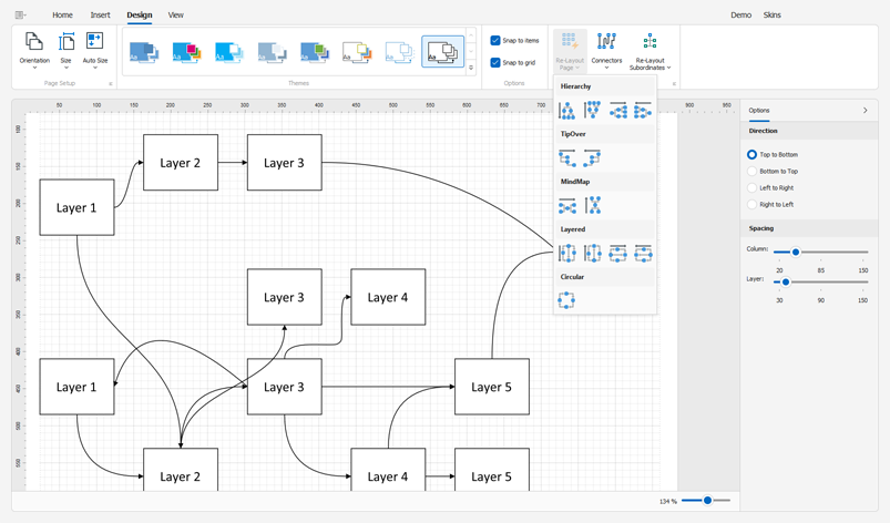 Automatic Layout Styles - WinForms Diagram Designer