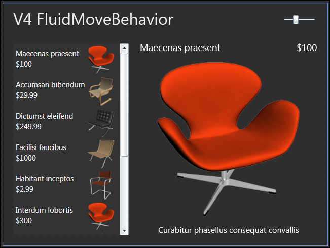 FluidMoveBehavior sample